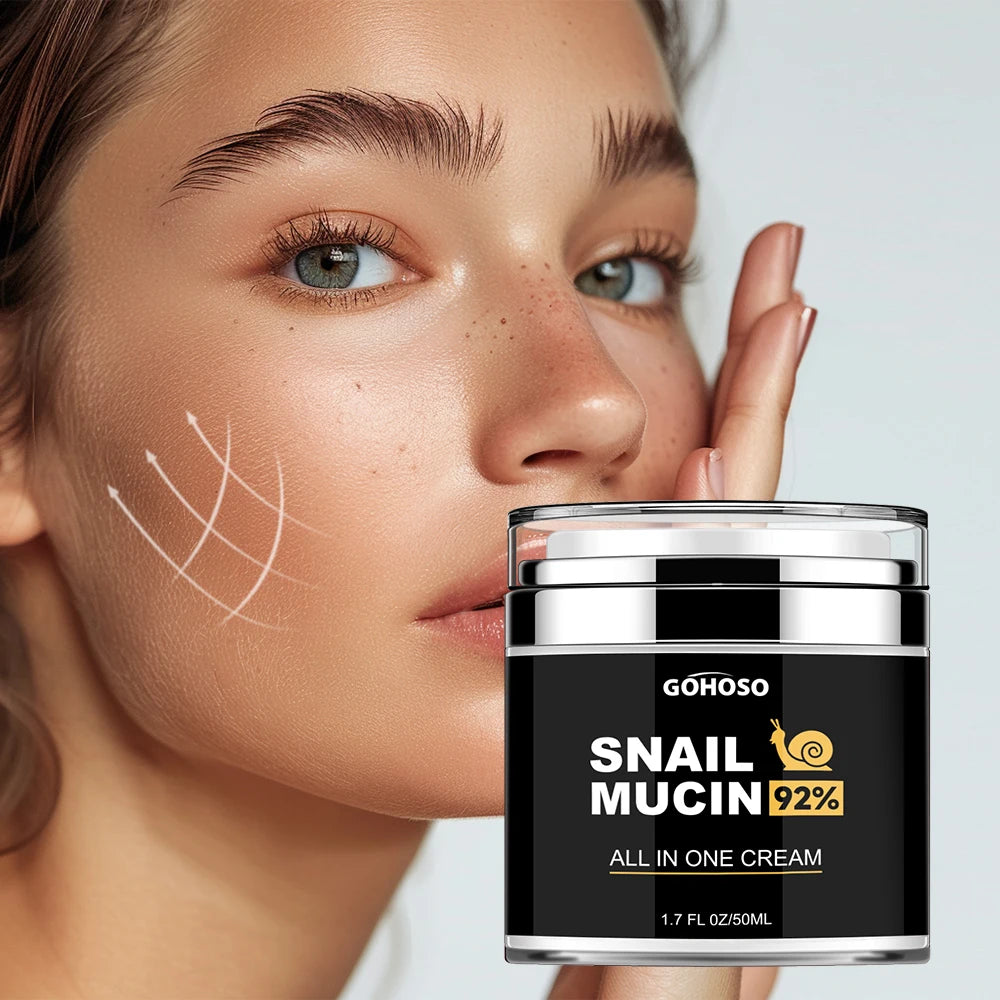 ENVISHA Skin Care Snail Mucus Face Cream Firming Whitening Anti-Aging Wrinkle Moisturizing Hydrating Beauty Health Shrink Pores