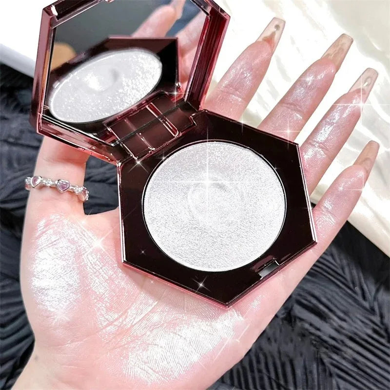 Diamond Highlighter Facial Bronzer Palette Platinum Shimmer Face Contour Powder Flash Body Base Illuminator - Water Light Makeup