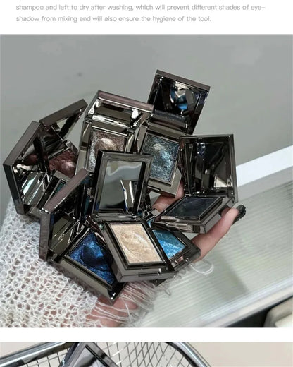 Diamond Monochrome Highlighter Eyeshadow Palette Chameleon Metallic Green Brighten Eye Shadow Fine Flash Eye Makeup Cosmetic