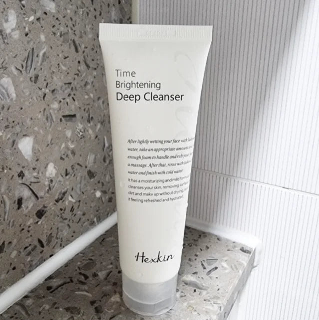 Korean Hexkin Efficient Cleansing Facial Cleanser Time Brightening Deep Get Rid Of Makeup Lavender Cornfower Extract Cleanser