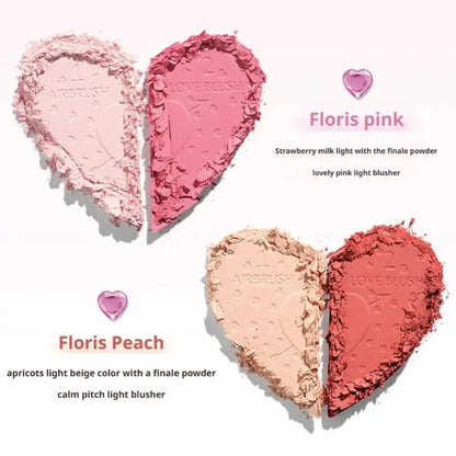 Charlotte Tilbury Heart Shape Double Splicing Two Colors Powder Blusher Powder Unique Design Makeup Products Star Powder Blusher