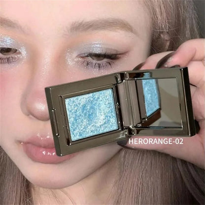 Diamond Monochrome Highlighter Eyeshadow Palette Chameleon Metallic Green Brighten Eye Shadow Fine Flash Eye Makeup Cosmetic