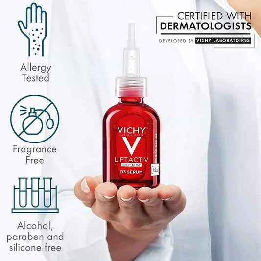 VICHY Red Vitamin B3 Essence 30ml Refreshing Moisturizing Reduce Roughness Improve Elasticity Hydrating Skin Care