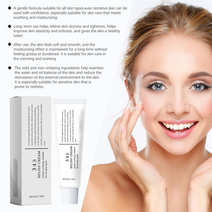 345 Relief Cream Reduce Redness Soothing Care Face Lifting Brightening Even Skin Tone Tone Beauty Moisturizing Smooth Cream 50g