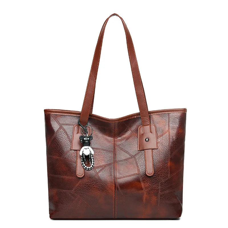 Trendy Women's  New Large Capacity Tote Bag with Horizontal Square Zipper Single Shoulder Handbag