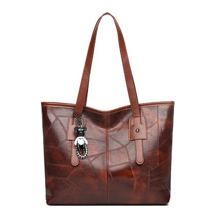 Trendy Women's  New Large Capacity Tote Bag with Horizontal Square Zipper Single Shoulder Handbag