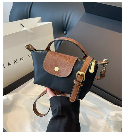 New Hot Sale Of The Season Fashionable Women's Plaid Canvas Dumpling Bag Crossbody Shoulder Bag Lightweight for Autumn Winter Ve