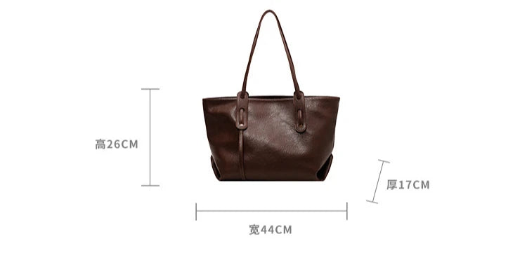 Large Capacity Women's Tote Bag 2023 Winter Fashion Trend Leather Shoulder Bags Office Handbag