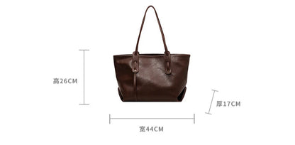 Large Capacity Women's Tote Bag 2023 Winter Fashion Trend Leather Shoulder Bags Office Handbag