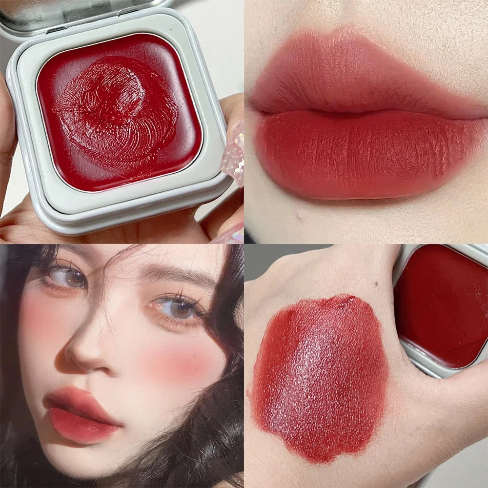 Multi-purpose Lipstick Blush Cream Waterproof Soft Moisturizing Lip Cheek Blush Tint Pigment Lasting Brightening Contour Makeup