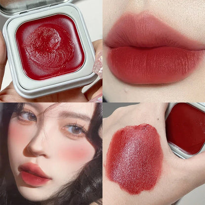 Multi-purpose Lipstick Blush Cream Waterproof Soft Moisturizing Lip Cheek Blush Tint Pigment Lasting Brightening Contour Makeup