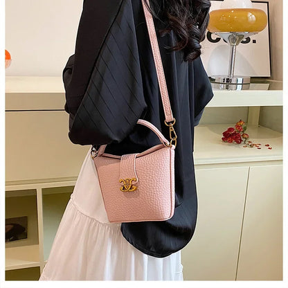 2025 New Arrival! Small Bucket Bag with Chic Design - Lightweight, Versatile Shoulder/Crossbody Carry, Small Fresh Aesthetic