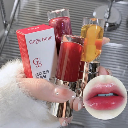 Moisturizing Glass Lip Oil Purple Jelly Violet Transparent Plumper Lip Gloss Makeup Nutritious Liquid Lipstick Brush Lip Care