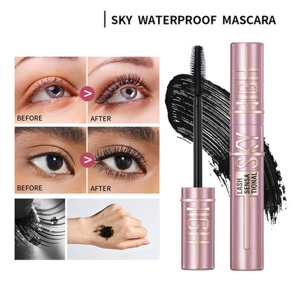 Natural Thick Curling Mascara Makeup Non-Smudge Brushes Lengthens Eyelashes Waterproof Fast Dry Black Curling Mascara Cosmetics