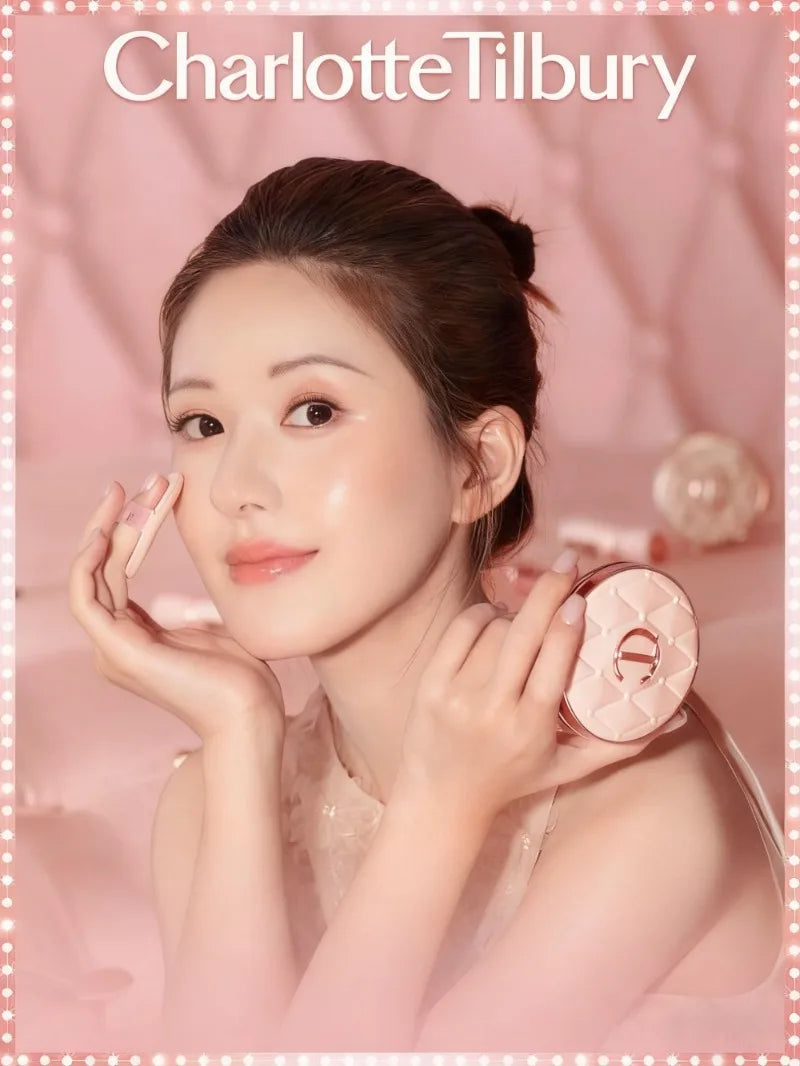 Charlotte Tilbury Heart Shape Double Splicing Two Colors Powder Blusher Powder Unique Design Makeup Products Star Powder Blusher