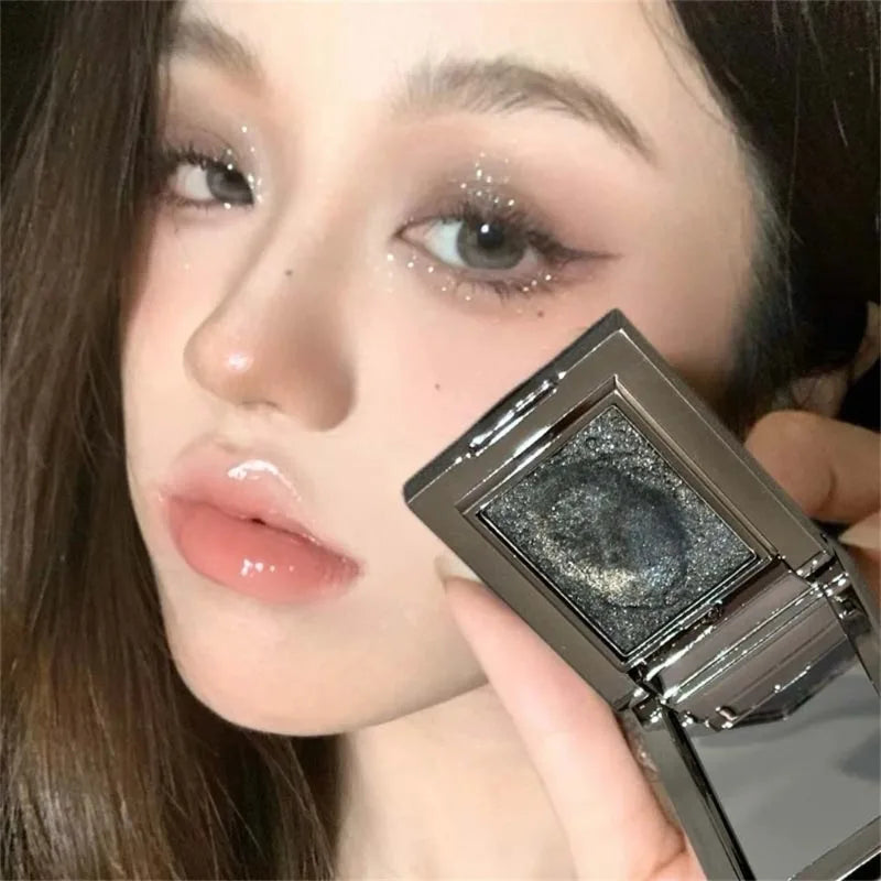 Diamond Monochrome Highlighter Eyeshadow Palette Chameleon Metallic Green Brighten Eye Shadow Fine Flash Eye Makeup Cosmetic