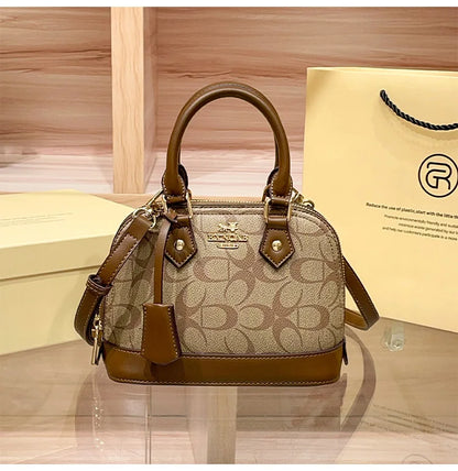 Brand women's handbag shell bag 2025 new high-end retro handbag shoulder bag versatile light luxury crossbody women's bag trend
