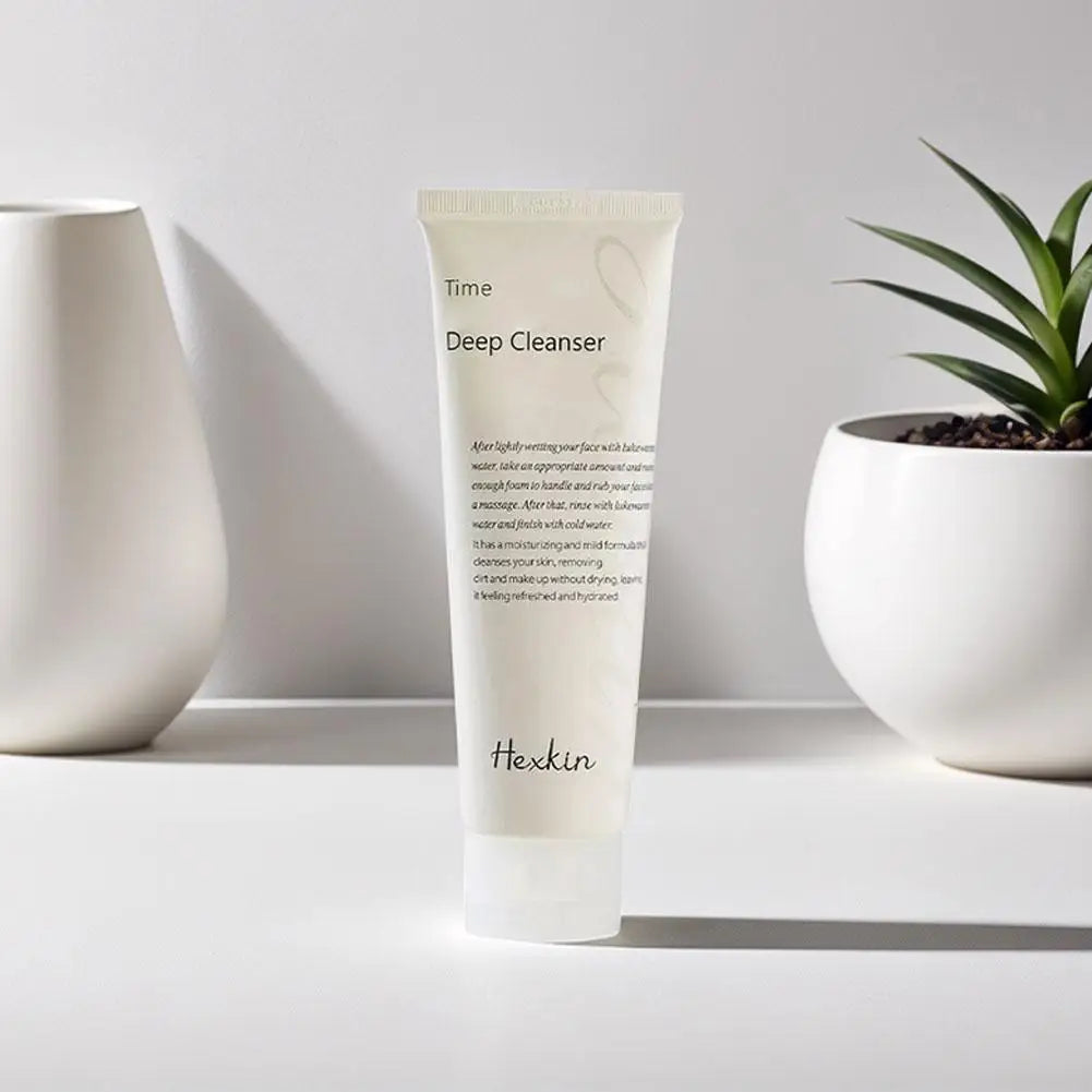 Korean Hexkin Efficient Cleansing Facial Cleanser Time Brightening Deep Get Rid Of Makeup Lavender Cornfower Extract Cleanser