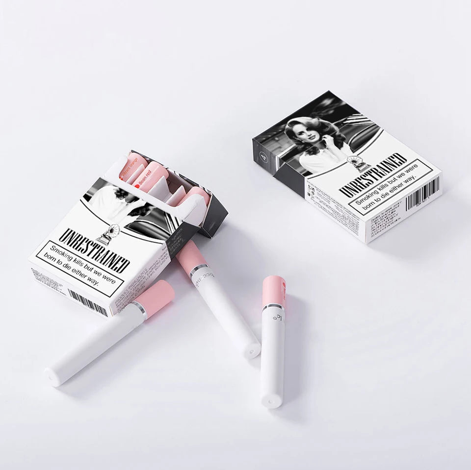 4Colors/set Cigarette Lip Gloss Set Velvet Matte Waterproof Long-lasting Lip Non-Stick Cup Cigarette Lipstick Makeup For Women