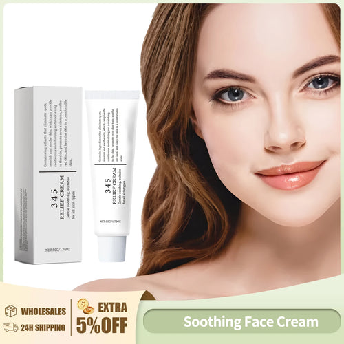 345 Relief Cream Reduce Redness Soothing Care Face Lifting Brightening Even Skin Tone Tone Beauty Moisturizing Smooth Cream 50g