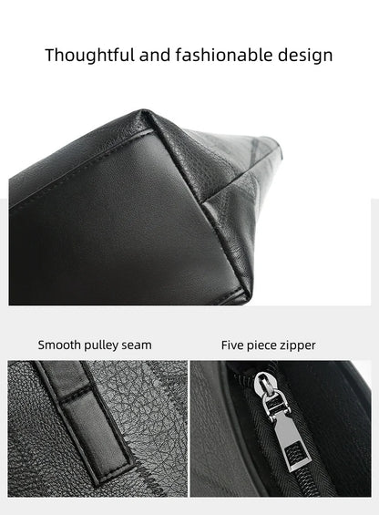 Trendy Women's  New Large Capacity Tote Bag with Horizontal Square Zipper Single Shoulder Handbag