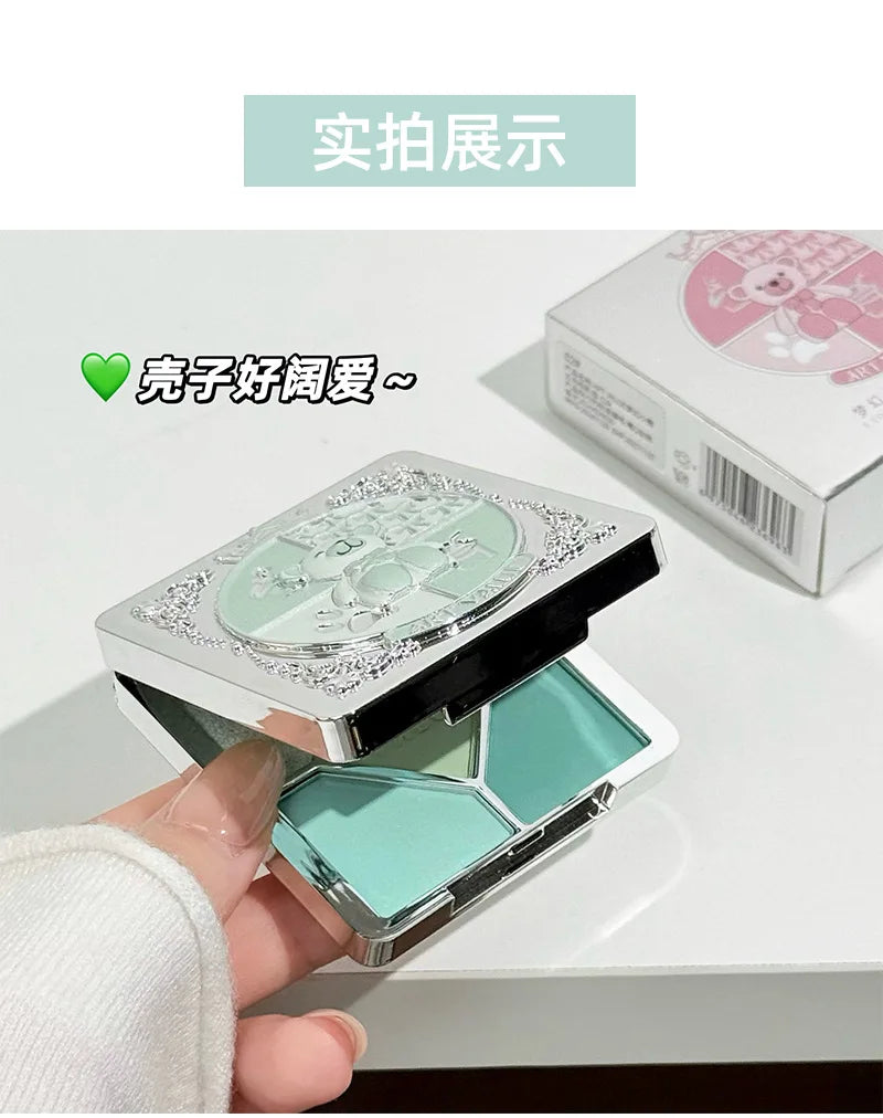 Eyeshadow Palette Blush Highlight Makeup Pearly Highgloss Shimmer Pink Brown Earth Color Fine Sequins Eye Shadow