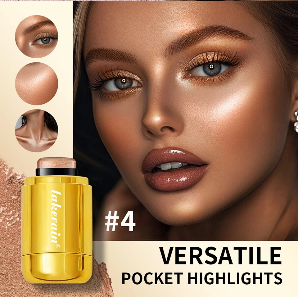 3-in-1Blush Stick Lasting Brightens Facial Cheek Stick Moisturizing Flash Lip Gloss Makeup Lip Gloss Face Rouge