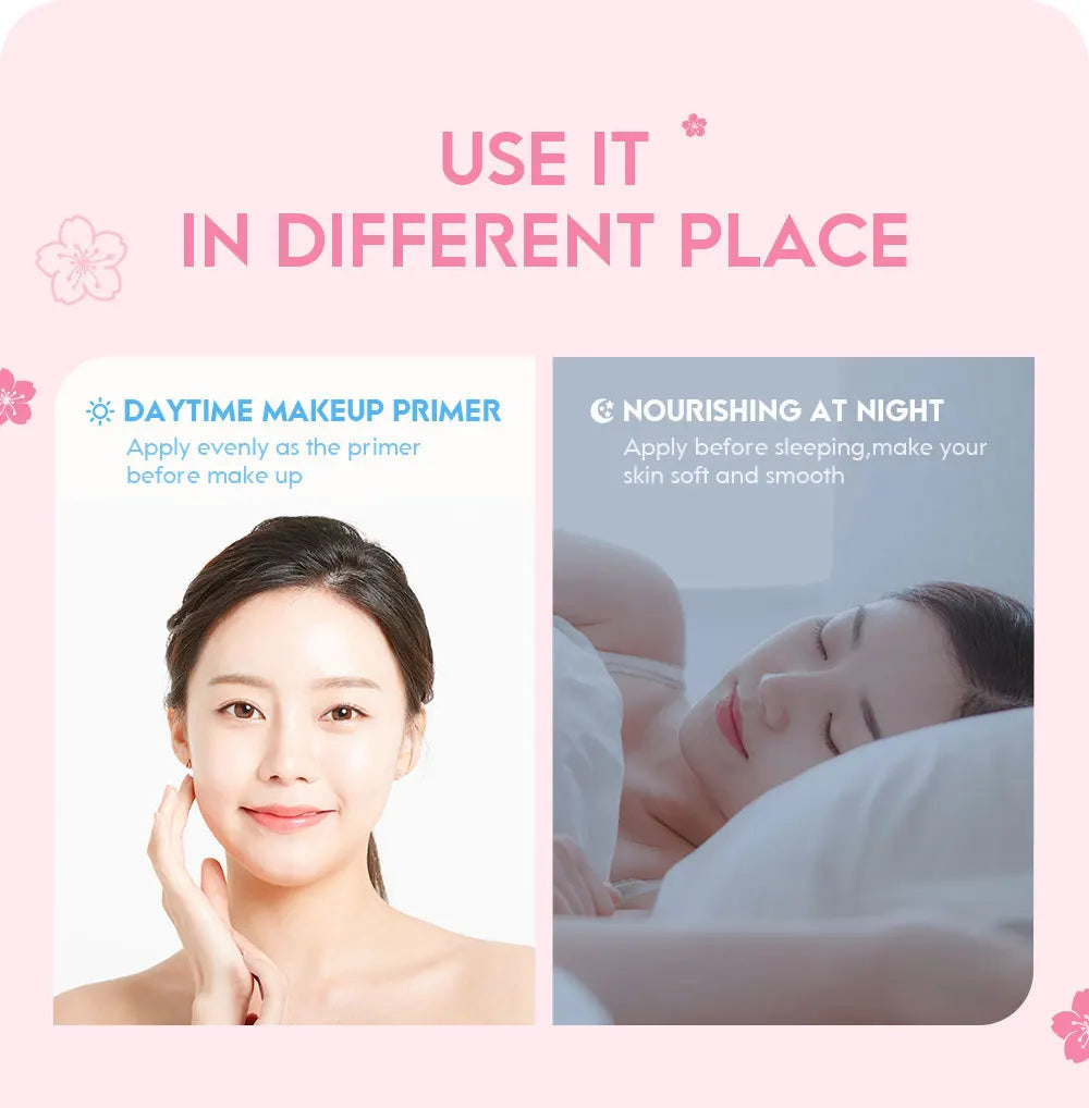2Pcs Sakura Whitening Face Cream Wrinkle Remover Serum Anti-Aging Fade Fine Lines Lift Firming Essence Brighten Smooth Skin Care