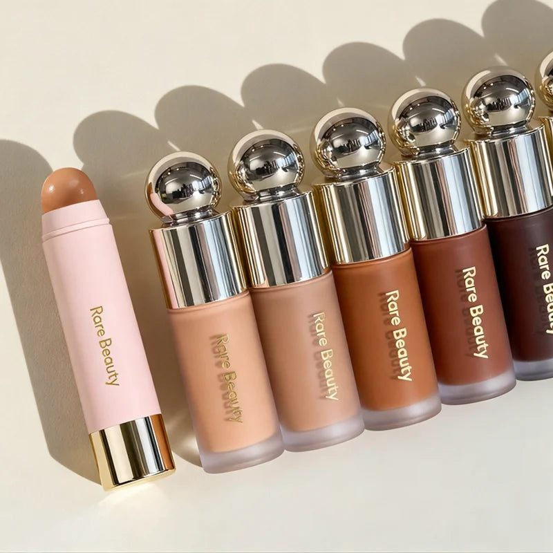 Rare Beauty Dual-use Enlighten Powder Portable Mirror Eyes Cheek Blusher Waterproof Mositure Face Contour Shadow Plump Makeup