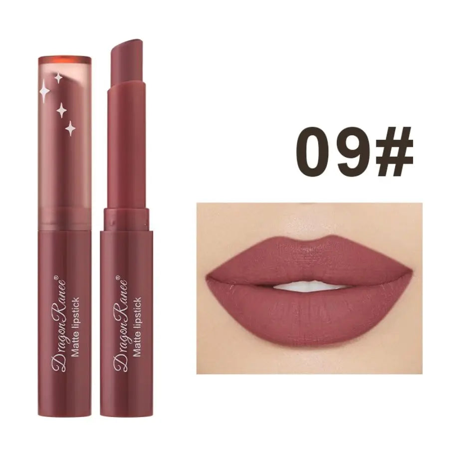 Lipstick Matte Matte Non-Fading Moisturizing European and American Makeup Lipstick Velvet Matte Lipstick Waterproof Not Easy to Fade Matte Lipstick Lipstick