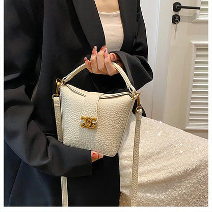 2025 New Arrival! Small Bucket Bag with Chic Design - Lightweight, Versatile Shoulder/Crossbody Carry, Small Fresh Aesthetic