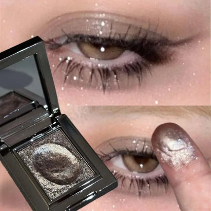 Diamond Monochrome Highlighter Eyeshadow Palette Chameleon Metallic Green Brighten Eye Shadow Fine Flash Eye Makeup Cosmetic