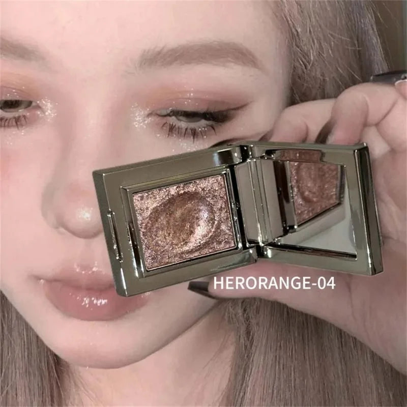 Diamond Monochrome Highlighter Eyeshadow Palette Chameleon Metallic Green Brighten Eye Shadow Fine Flash Eye Makeup Cosmetic