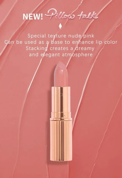 Charlotte Tilbury Shimmer Makeup Air Cushion Lip Gloss Small Gold Tube 7-color Lipstick Show Complexion Celebrity Same Makeup