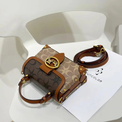 Brand premium women's bag graffiti box small square bag 2024 new autumn and winter designer handbag single shoulder crossbody ba
