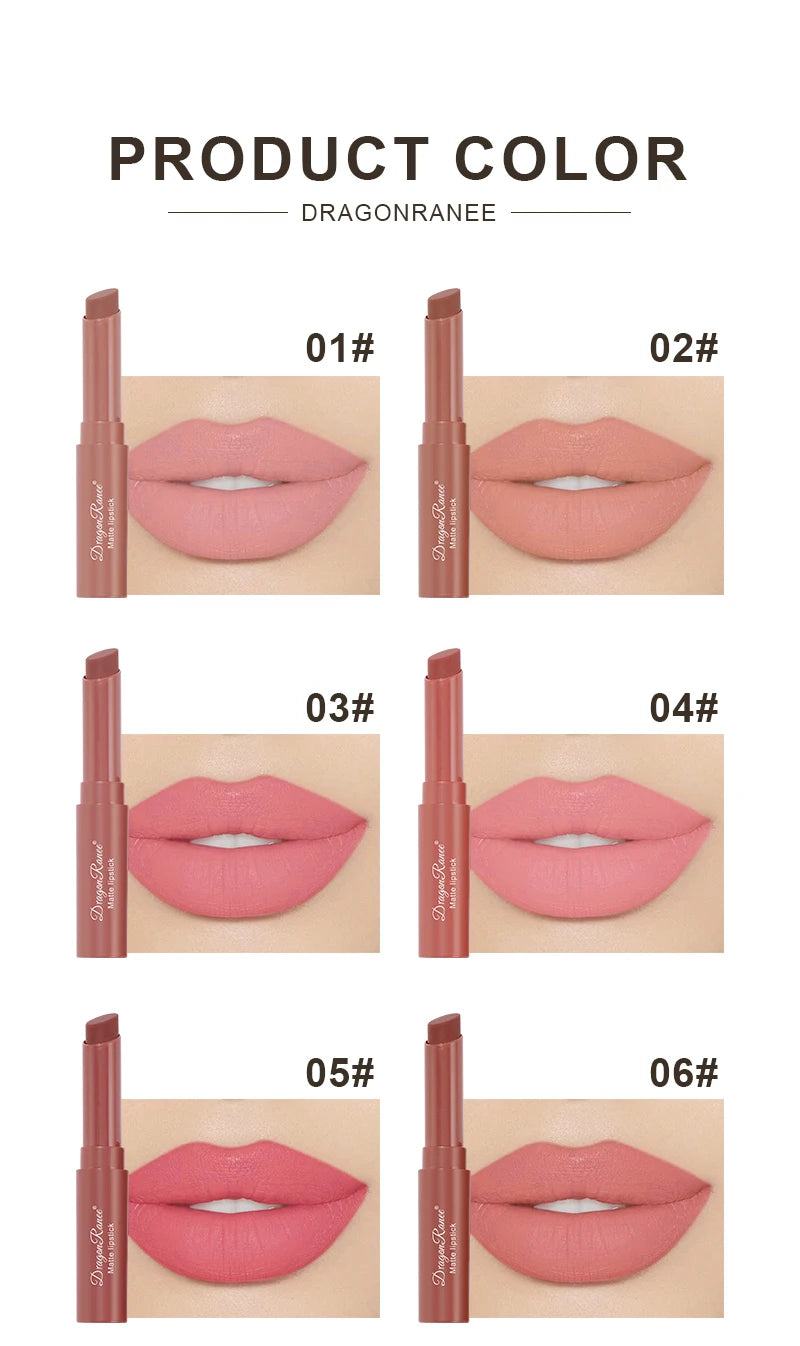 Lipstick Matte Matte Non-Fading Moisturizing European and American Makeup Lipstick Velvet Matte Lipstick Waterproof Not Easy to Fade Matte Lipstick Lipstick