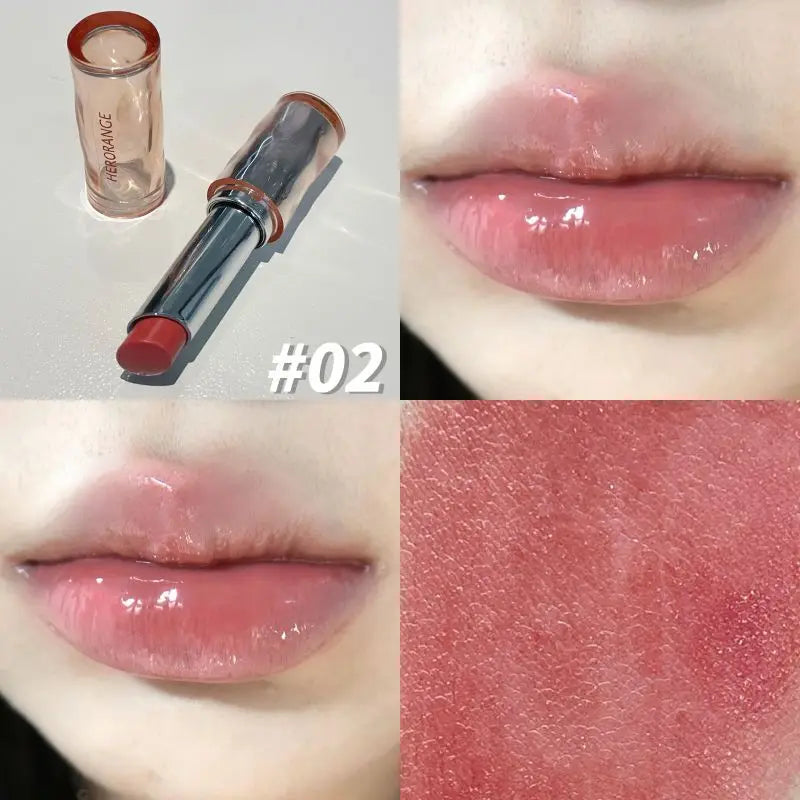 HERORANGE delicate and beautiful, mirror light lipstick, light makeup, lip gloss, long-lasting moisturizing without fading