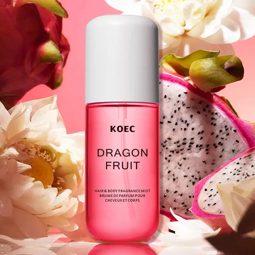 50ml KOEC Dragon Fruit Pink Fragrance Mist Perfume Moisturizing Refreshing Triple Notes Tropical Fruits Extract Propylene Glycol