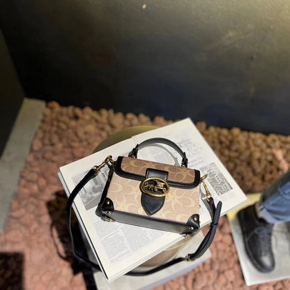 Brand premium women's bag graffiti box small square bag 2024 new autumn and winter designer handbag single shoulder crossbody ba