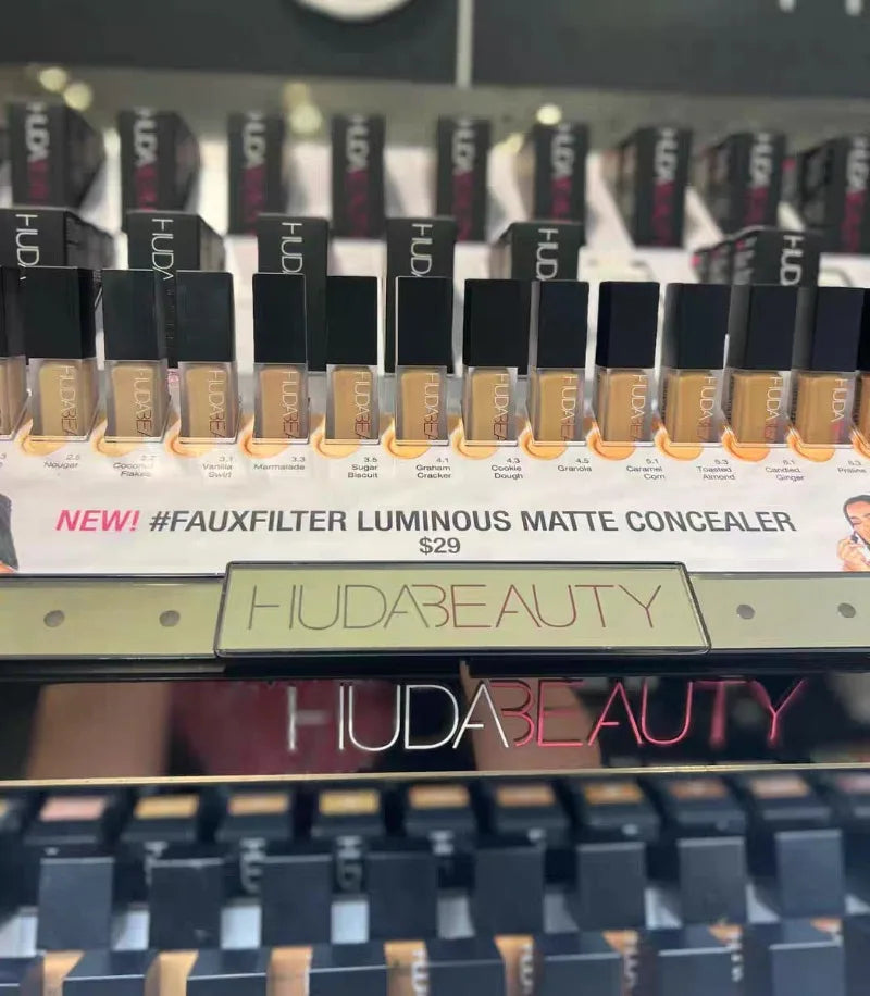 HUDA BEAUTY Faux Filter Luminous Matte Eye Concealer Moisturizing Long Lasting Lightweight Foundation Makeup Liquid Foundation