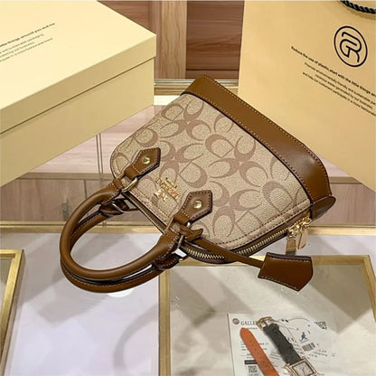 Brand women's handbag shell bag 2025 new high-end retro handbag shoulder bag versatile light luxury crossbody women's bag trend