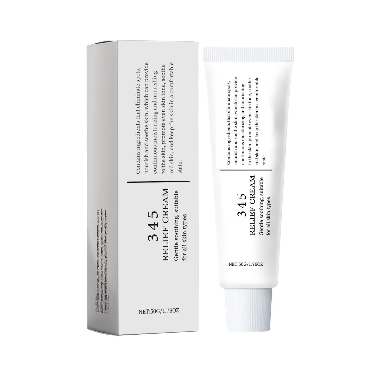 345 Relief Cream Reduce Redness Soothing Care Face Lifting Brightening Even Skin Tone Tone Beauty Moisturizing Smooth Cream 50g
