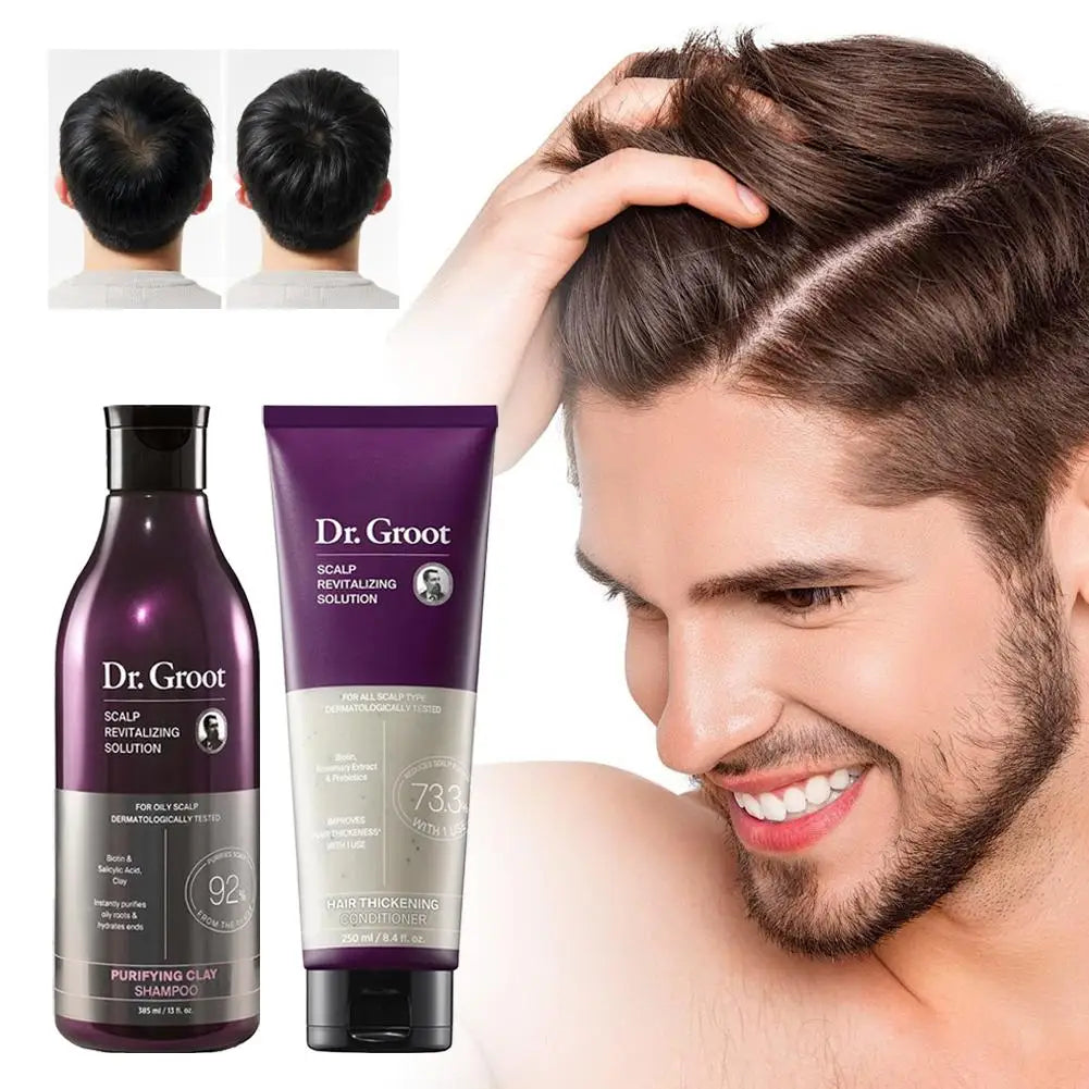 Dr. Groot 385ml Oil Control Fluffy Shampoo 250ml Smoothing Conditioner Moisturize Thickening Repair Damage Clean Scalp Hair Care