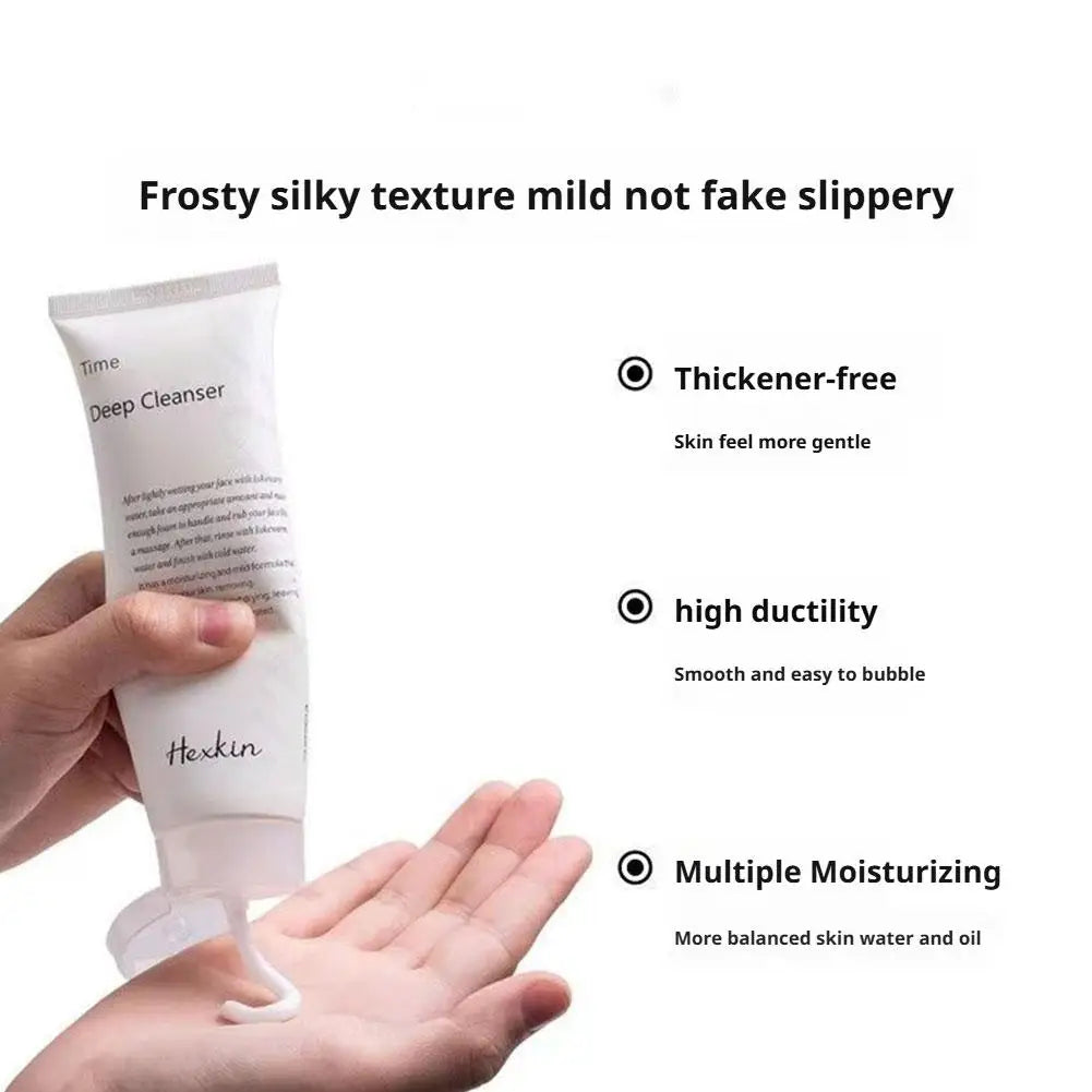 Korean Hexkin Efficient Cleansing Facial Cleanser Time Brightening Deep Get Rid Of Makeup Lavender Cornfower Extract Cleanser