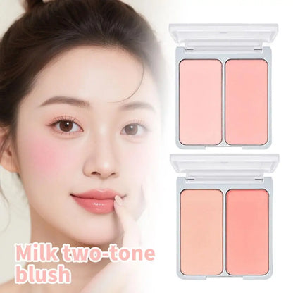 2aN Korean Two-color Blush Matte Brightening Low Saturation Shrinking And Expanding Natural Two-in-one Blush Makeup Cosmetics