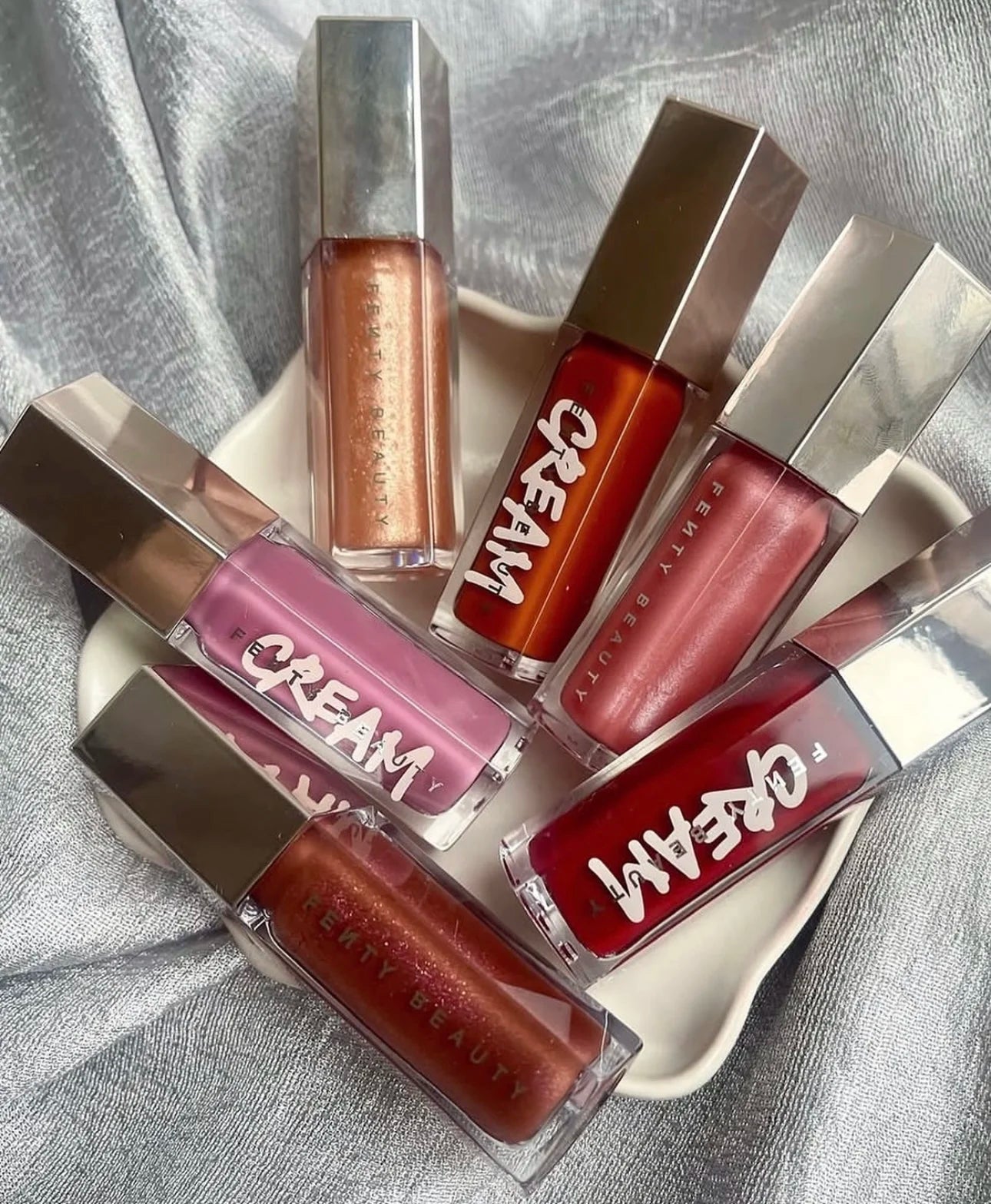 FENTYBEAUTY Cream Lipstick Gloss Bomb HONEY WAFFLES RIRI Sexy Lip Blam Loose Makeup Powder Shiny Lasting Brand High Gloss Repair