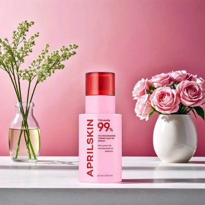 Pink TXA Purity 99% Microneedle Essence Facial Cleanser Toning Shot Serum Niacinamide Deep Cleaning APRILSKIN Korean Facial Skin