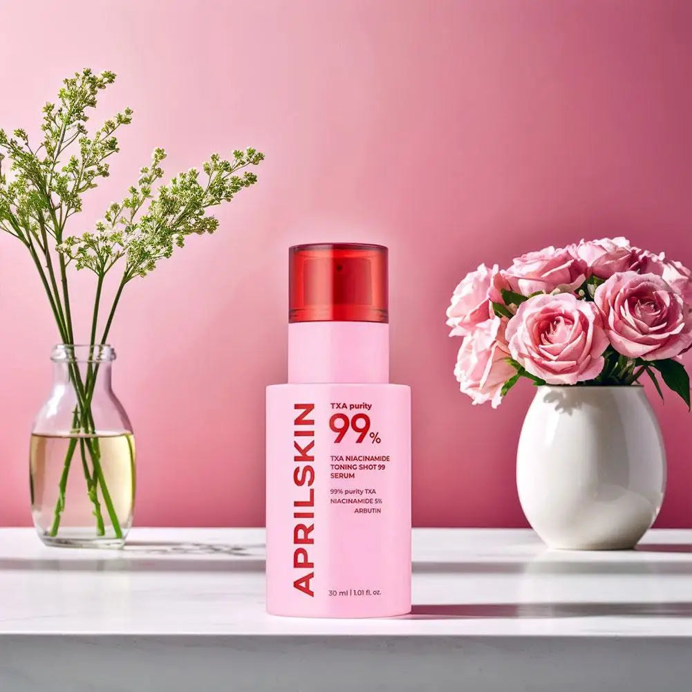 Pink TXA Purity 99% Microneedle Essence Facial Cleanser Toning Shot Serum Niacinamide Deep Cleaning APRILSKIN Korean Facial Skin