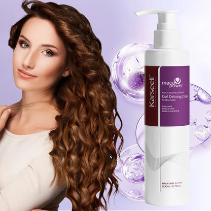 Original Karseell Volume Shampoo and Conditioner Argan Oil Moisturizing Smooth Leave in Cream Curl Defining Cream Hair Care Set