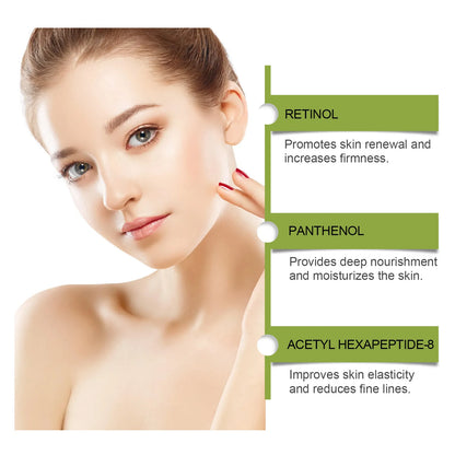 Retinol Shot Tightening Serum Moisturizing & Plumping Firming Facial Care Smoothing Skin Rejuvenation Essence for Sensitive Skin